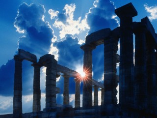 ancient ruins in greece wide high definition wallpaper for desktop background free